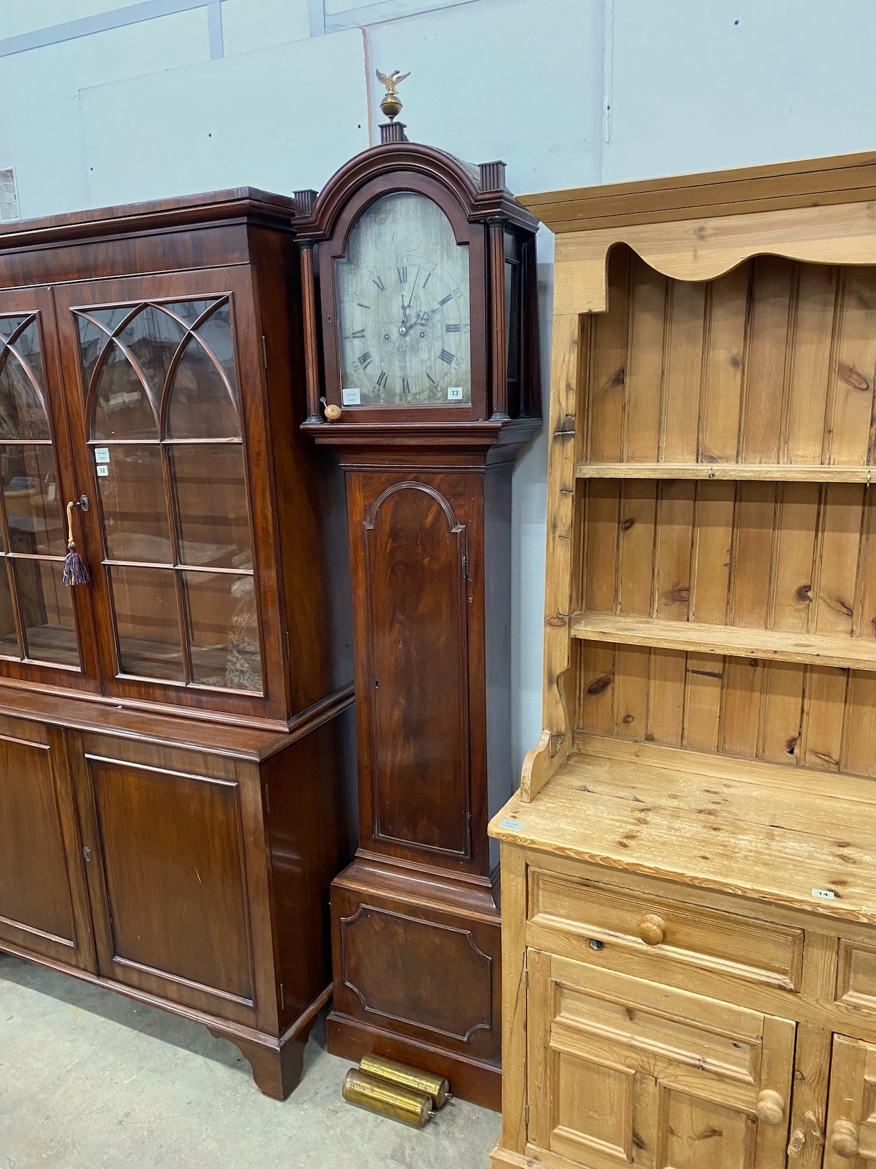 A George III mahogany eight day longcase clock, marked Miller of London, height 222cm